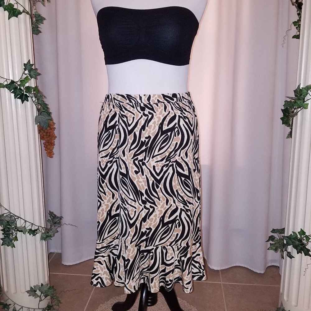 Jaclyn Smith zebra print skirt large